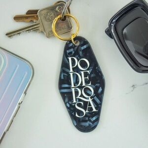 Poderosa Black Keychain